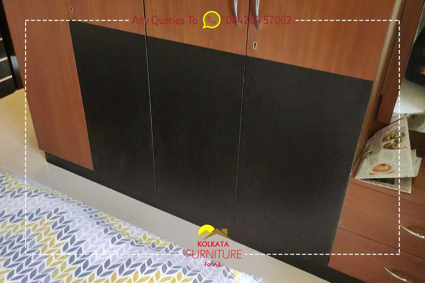 premium designs wardrobe with dressing table in kolkata