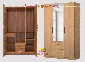 3 door wardrobe price india